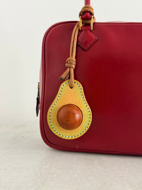 leather avocado charm