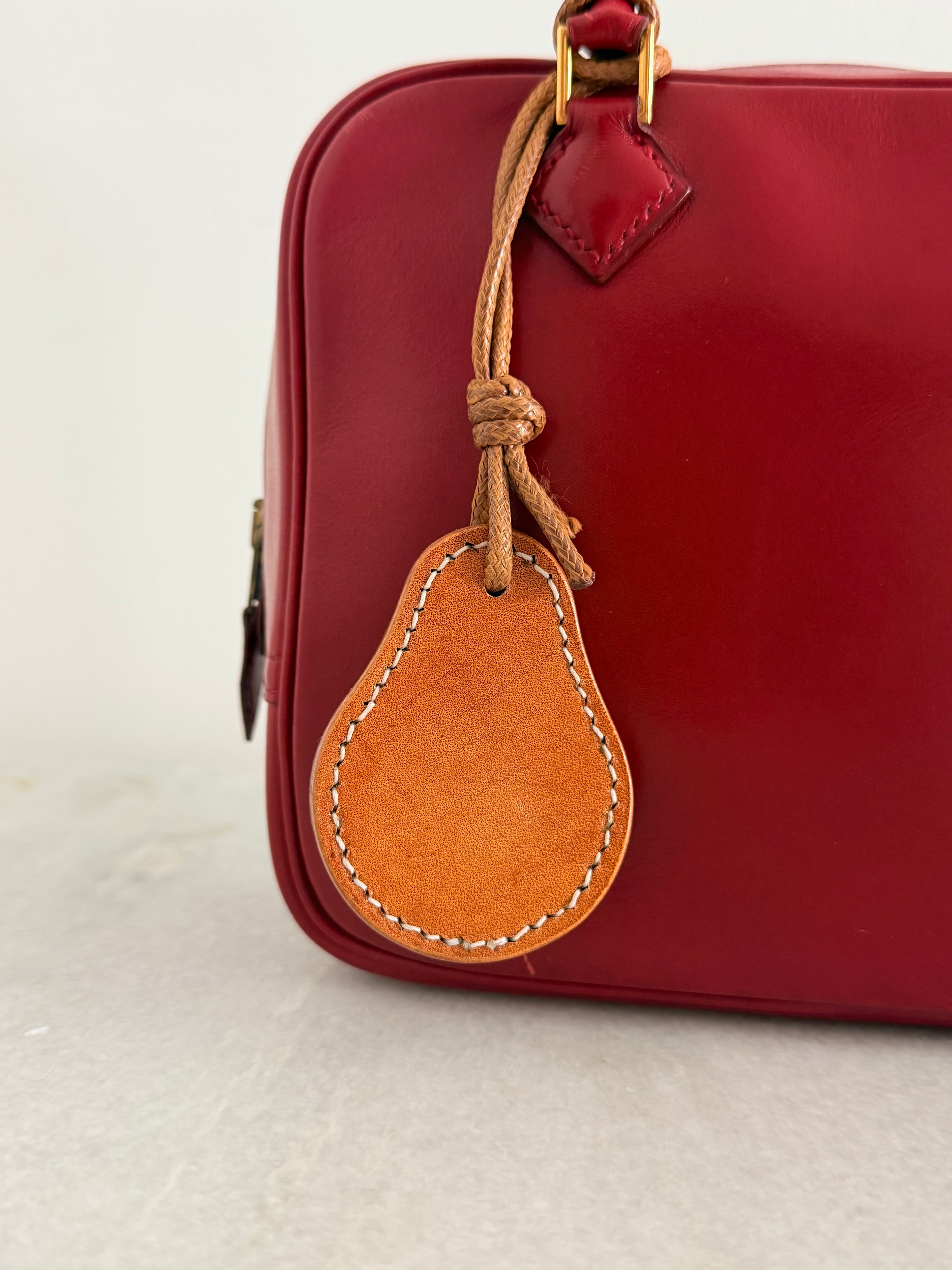 leather avocado charm