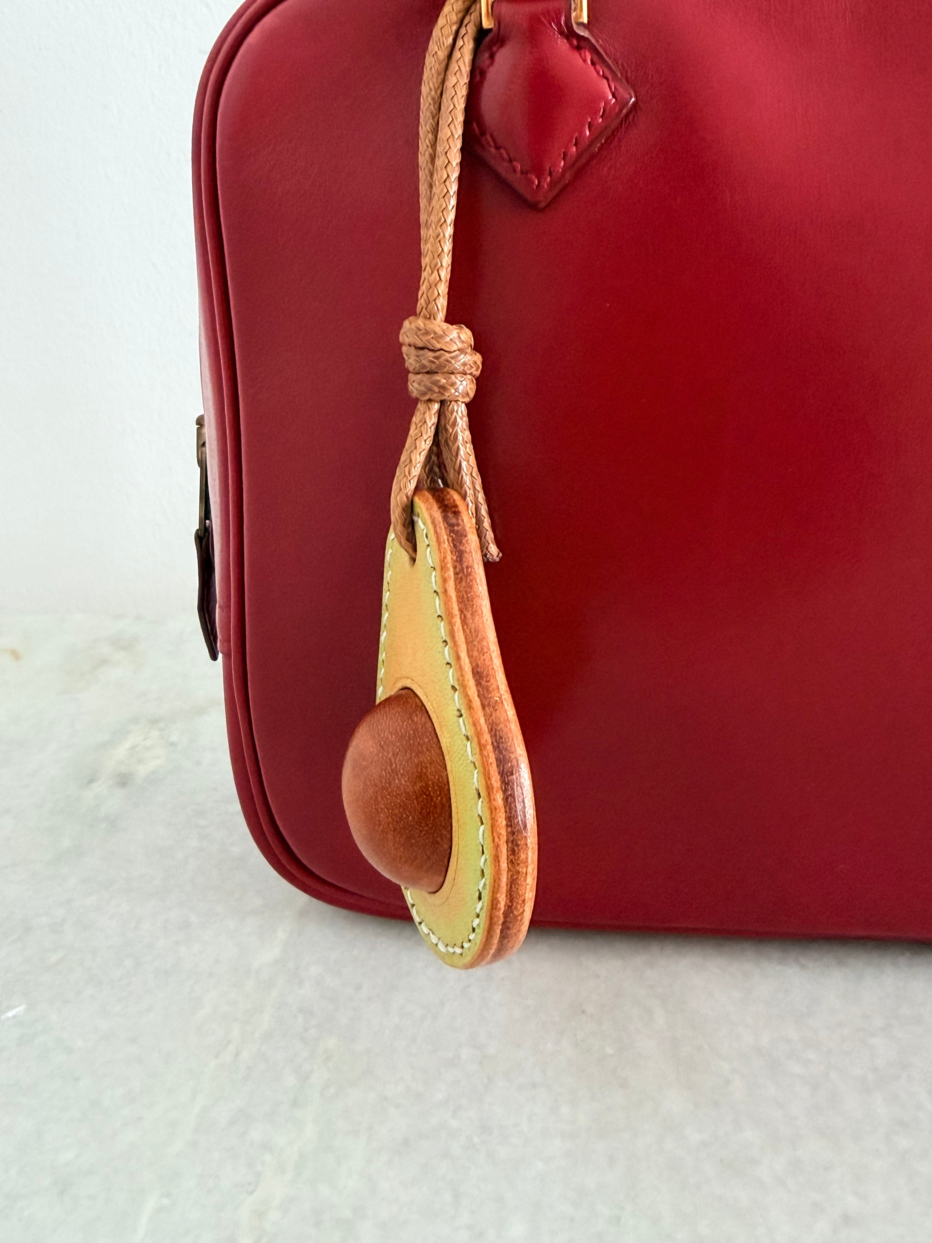 leather avocado charm